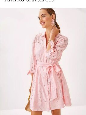 Lilly Pulitzer Pink Mini Shirt Dress
